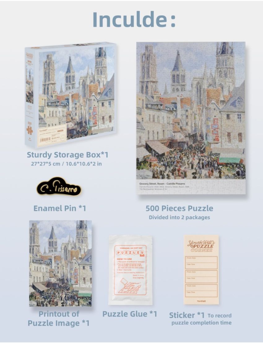Rue de l'Epicerie, Rouen - 500 Pieces - Jigsaw Puzzle