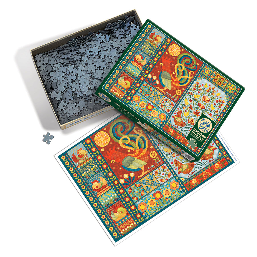 Scandi Chicken Quilt | 1000 Piece