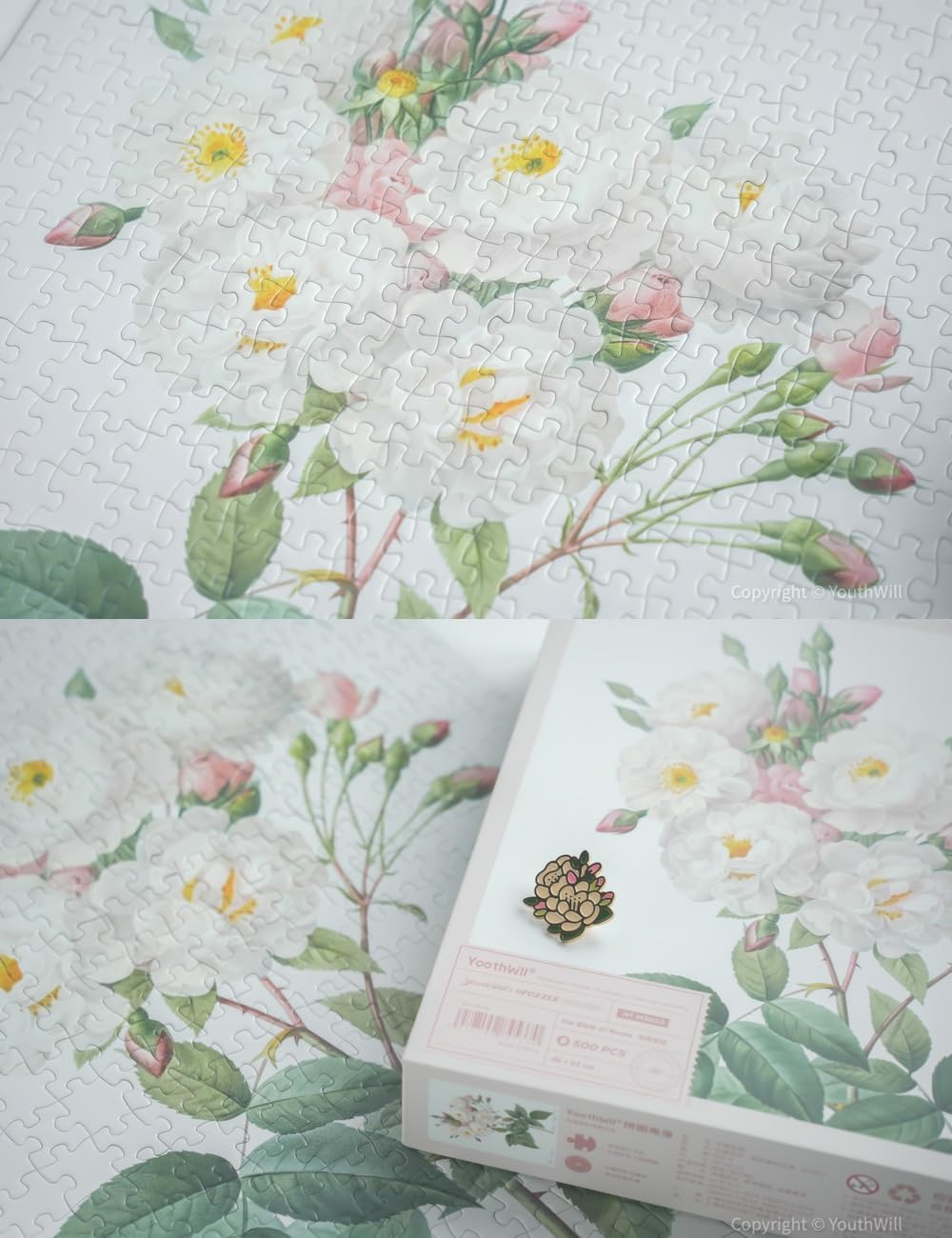 The Bible of Roses (White) - 500 Pieces - Jigsaw Puzzle