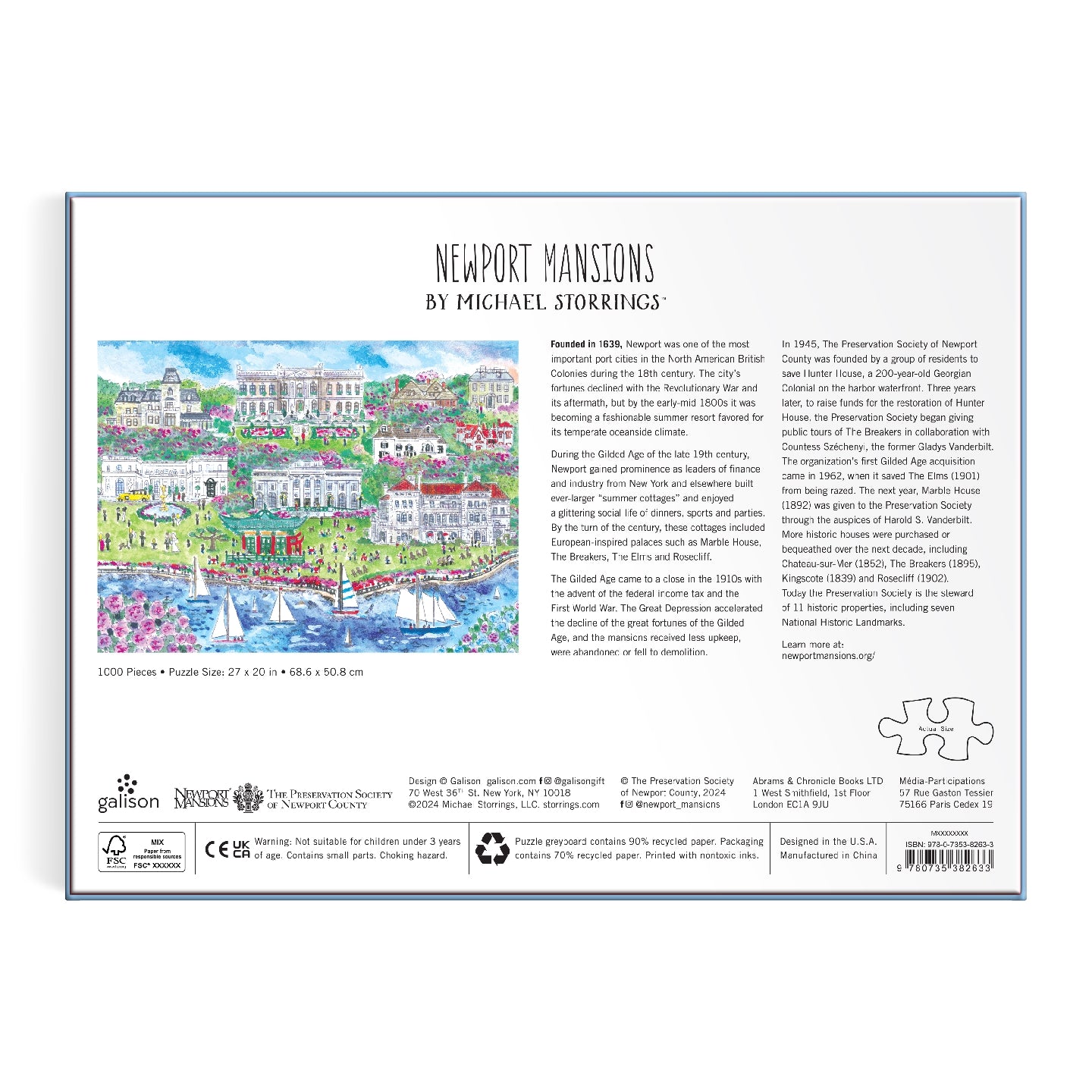 Michael Storrings Newport Mansions 1000 Piece Puzzle