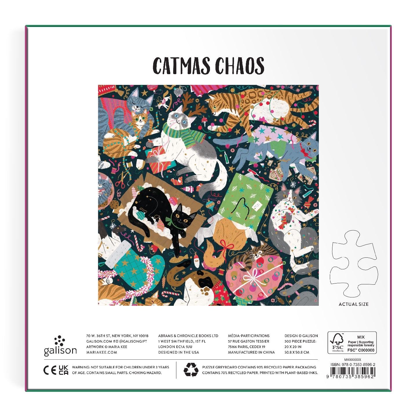 Catmas Chaos 500 Piece Foil Puzzle