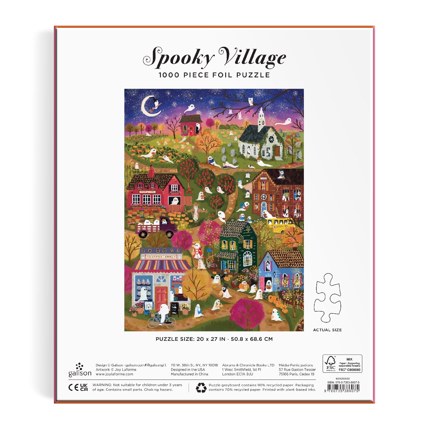 Joy Laforme Spooky Village 1000 Piece Foil Puzzle