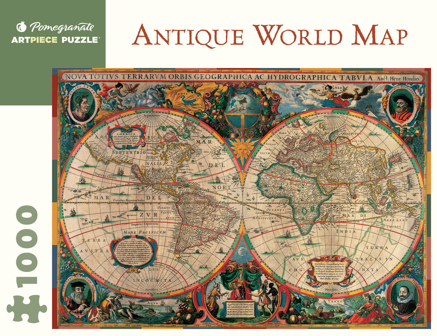 Antique World Map 1000-Piece Jigsaw Puzzle