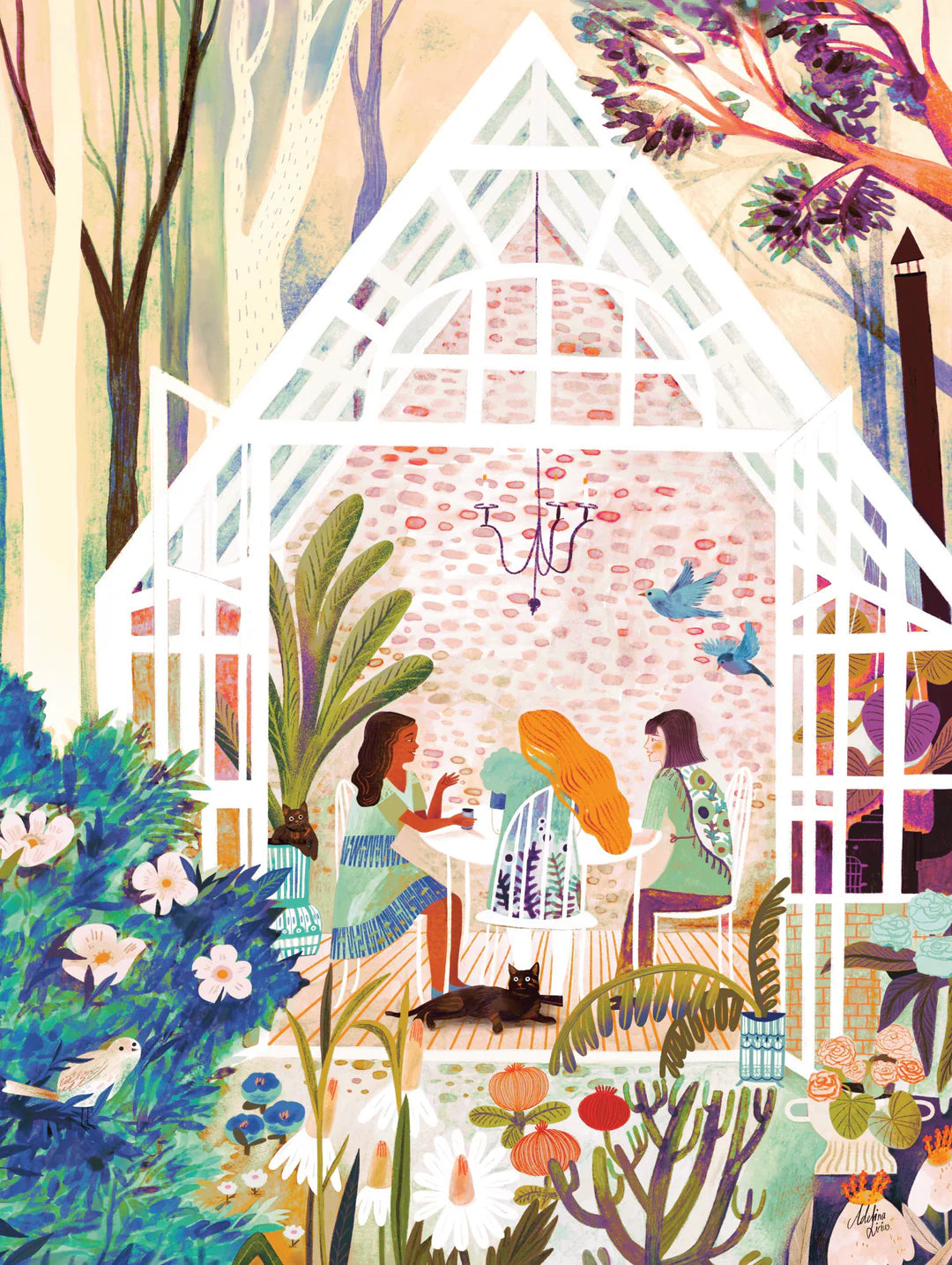 At the Greenhouse 1000 Piece Jigsaw Puzzle (Damaged Box)