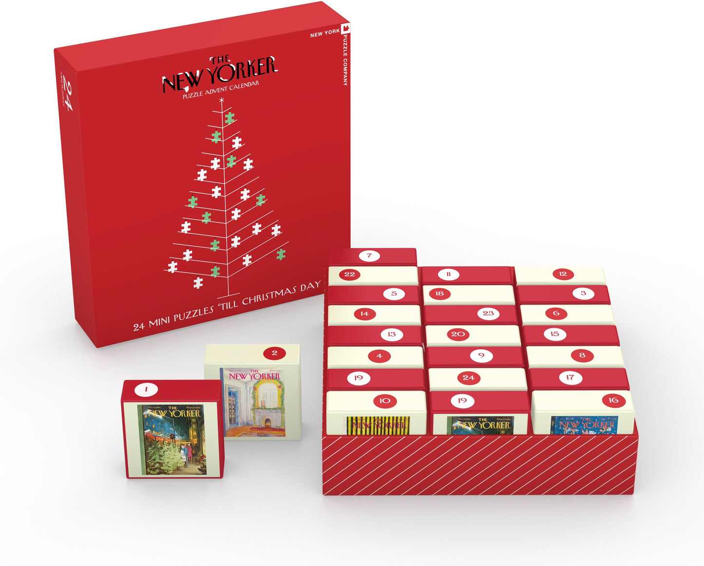 New Yorker Advent Calendar Set of 24 Mini Puzzles