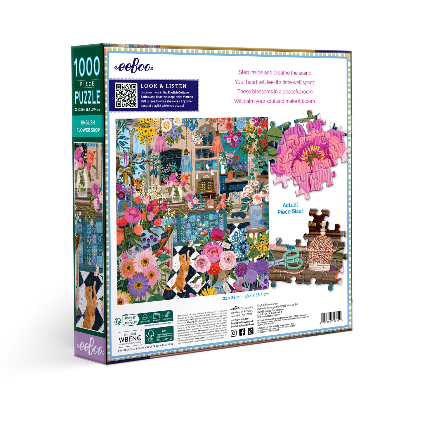 English Flower Shop 1000 Piece Puzzle
