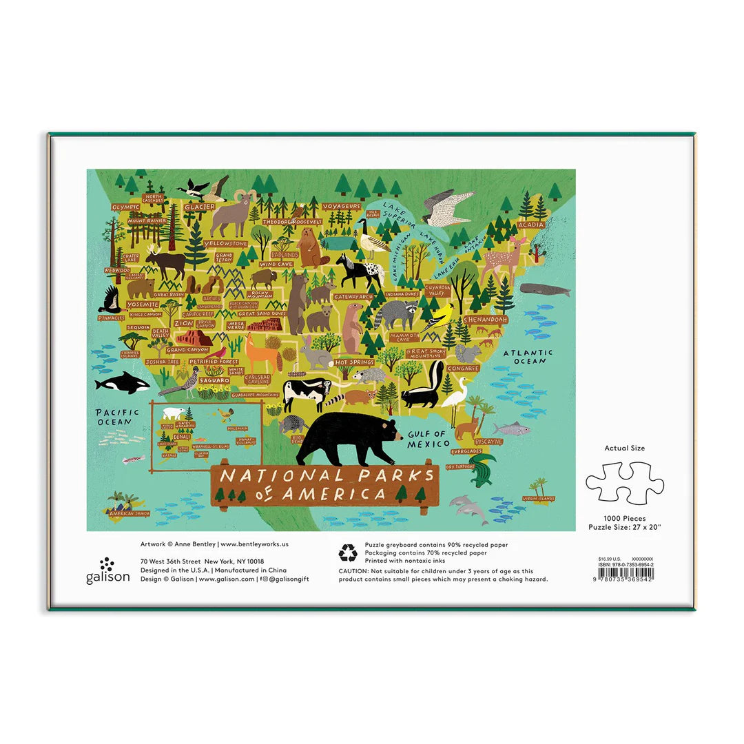 National Parks of America 1000 Piece Jigsaw Puzzle