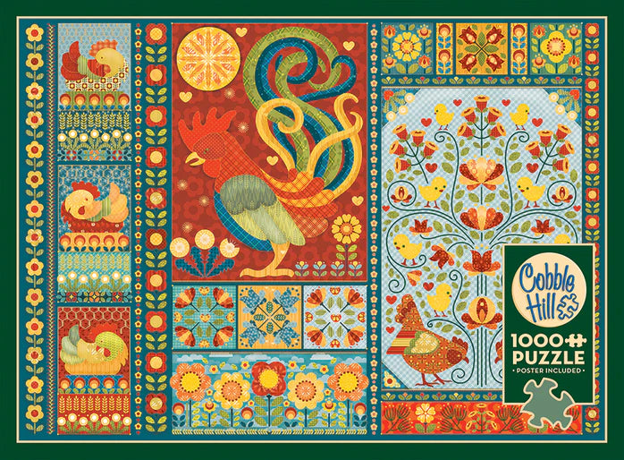 Scandi Chicken Quilt | 1000 Piece