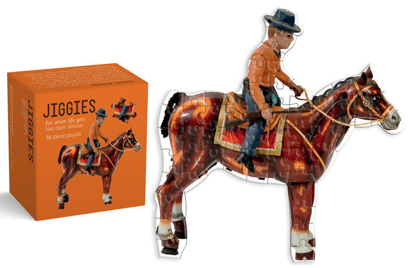 Horsin' Around Cowboy-Shaped Jiggie Puzzle 56 Piece
