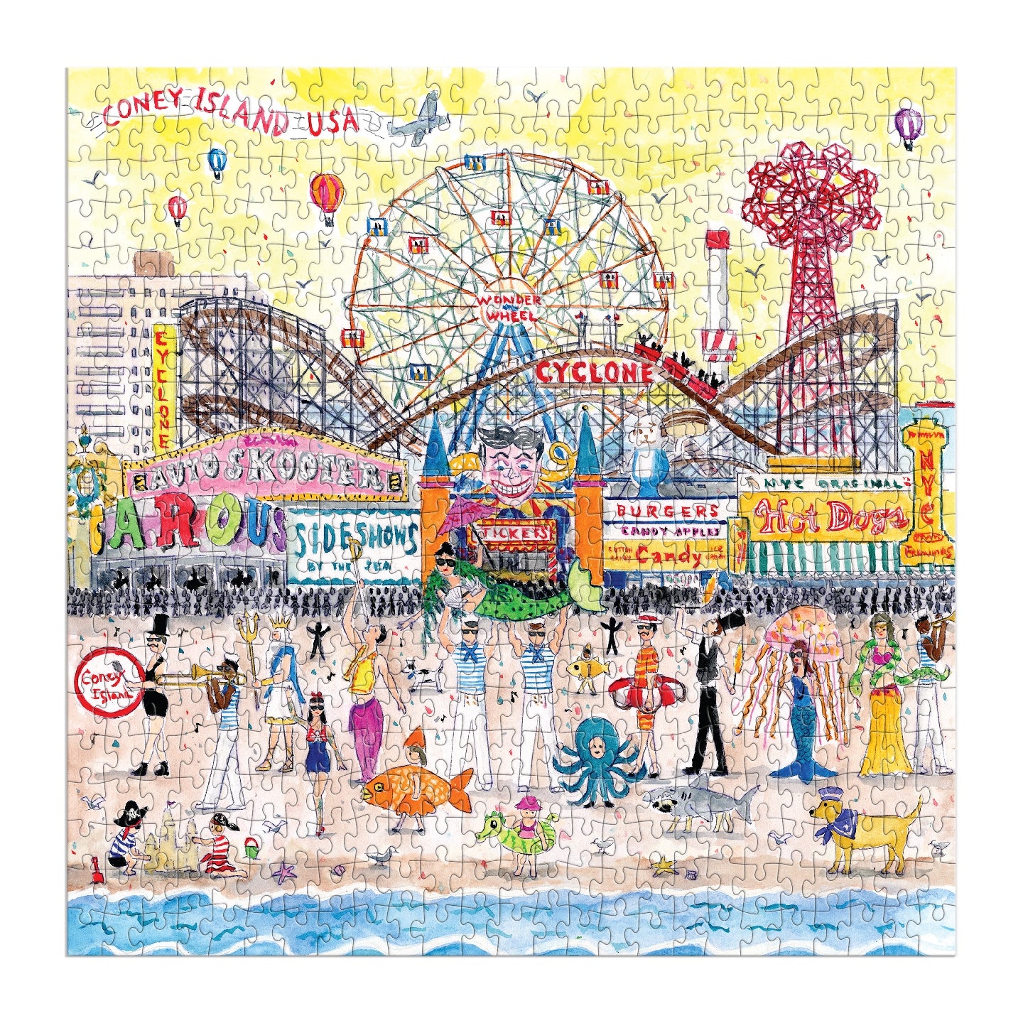 Michael Storrings Summer at the Amusement Park 500 Piece Jigsaw Puzzle