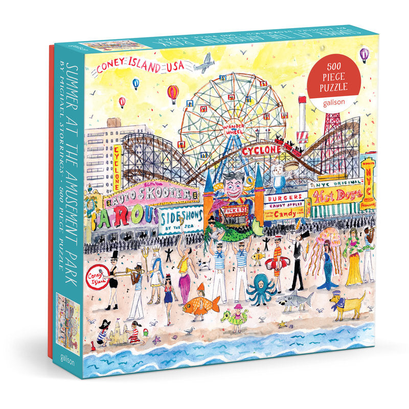 Michael Storrings Summer at the Amusement Park 500 Piece Jigsaw Puzzle