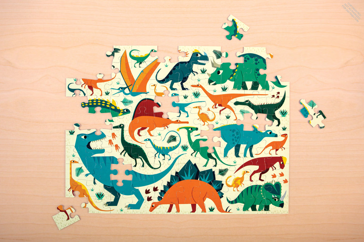 Dinosaur Dig 100 Piece Double-Sided Puzzle