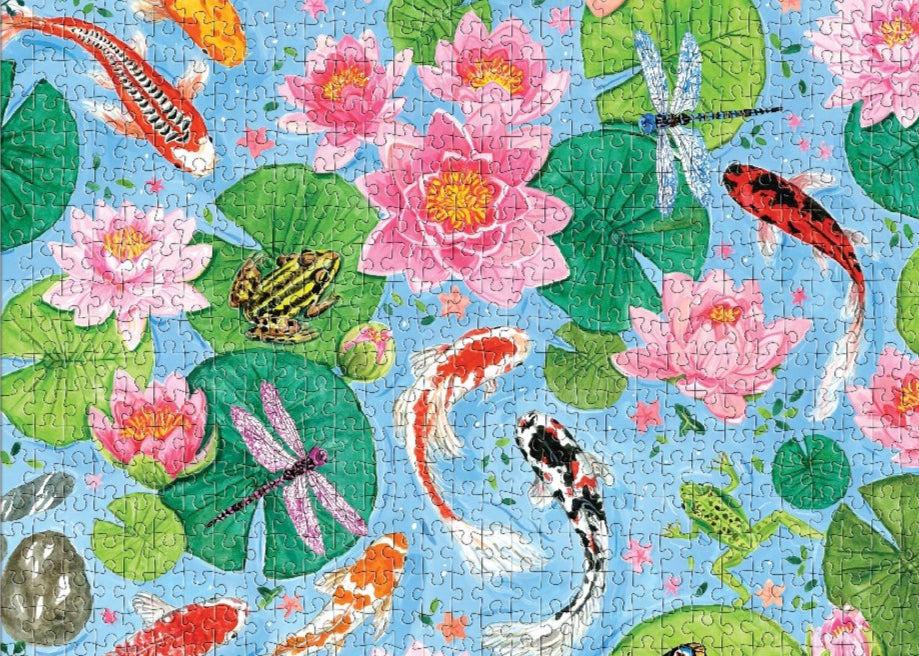 By The Koi Pond 1000 Piece Puzzle in Square Box