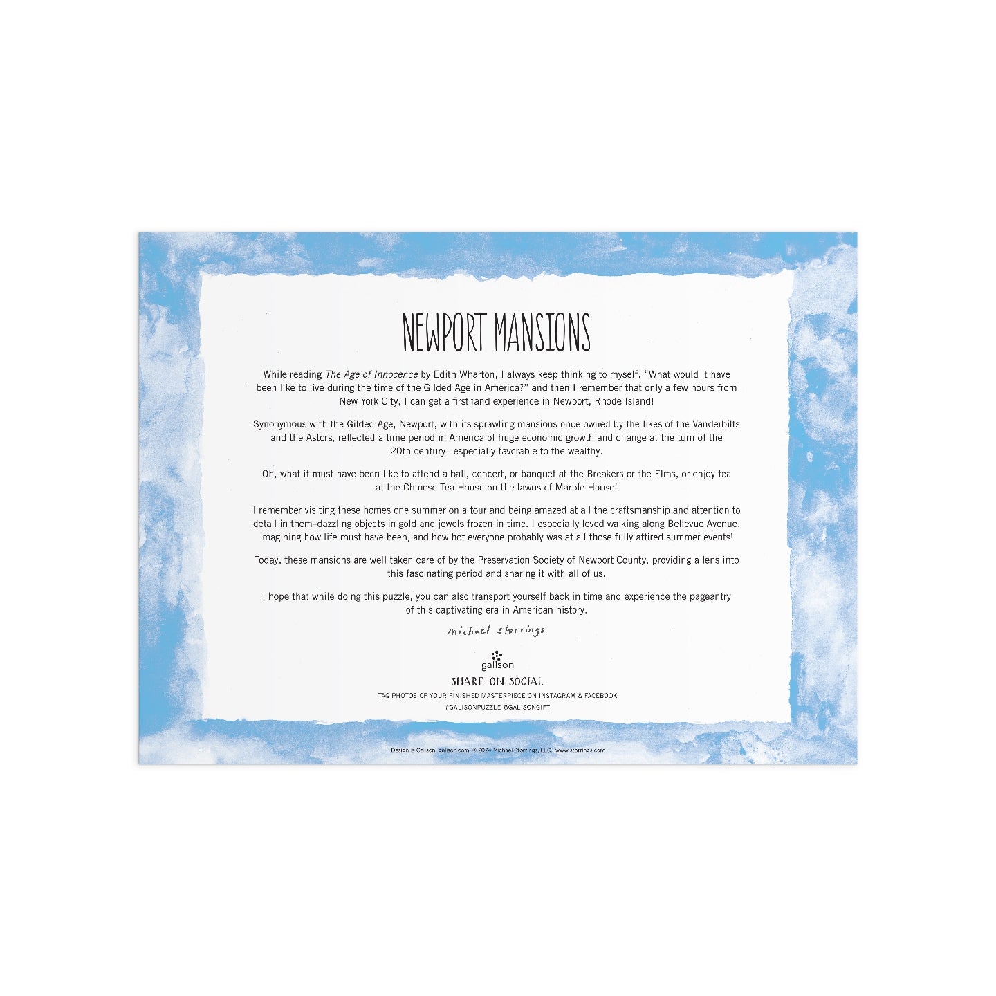 Michael Storrings Newport Mansions 1000 Piece Puzzle