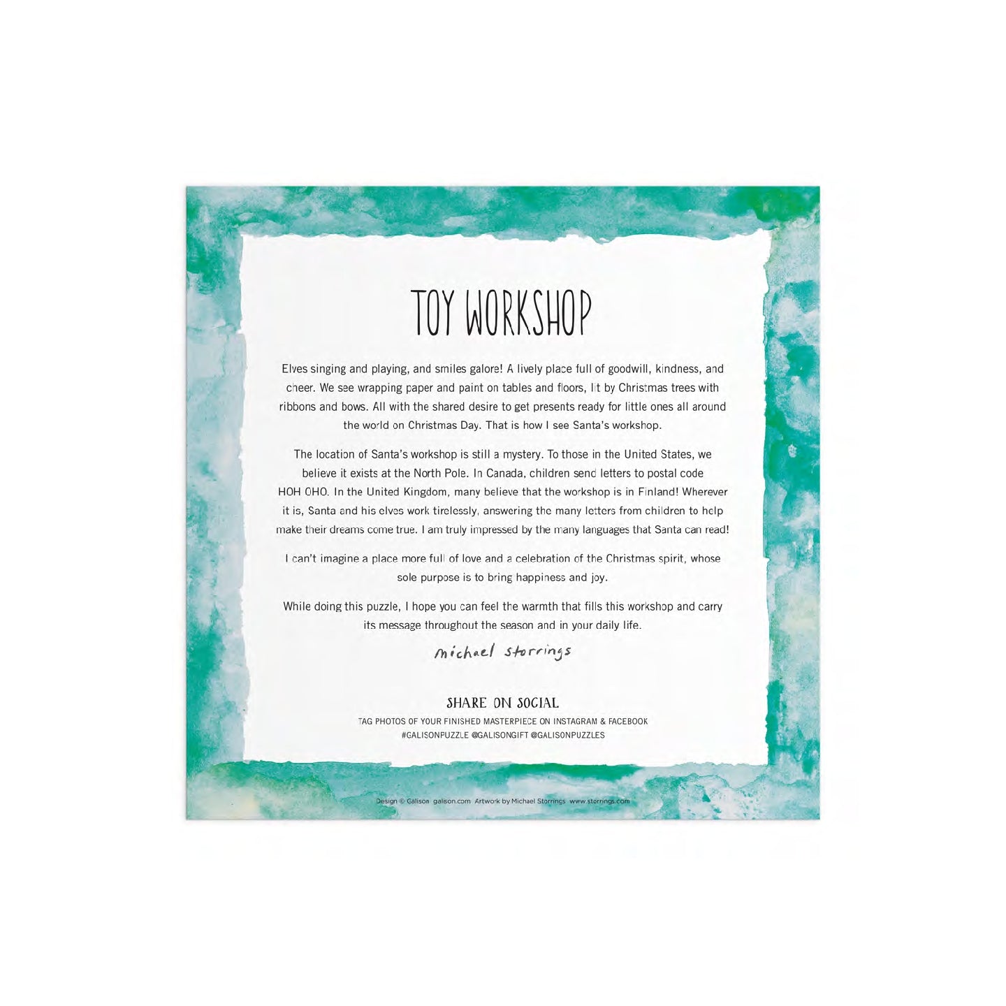 Michael Storrings Toy Workshop 500 Piece Foil Puzzle