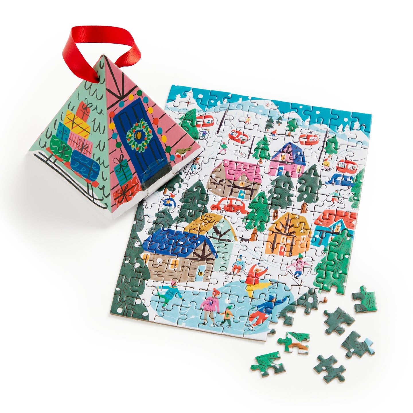 Alpine Cottage Puzzle Ornament