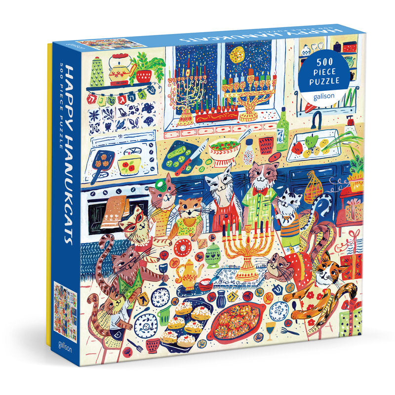 Happy Hanukcats 500 Piece Puzzle