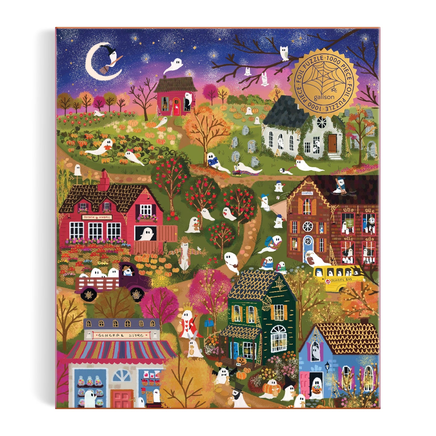 Joy Laforme Spooky Village 1000 Piece Foil Puzzle