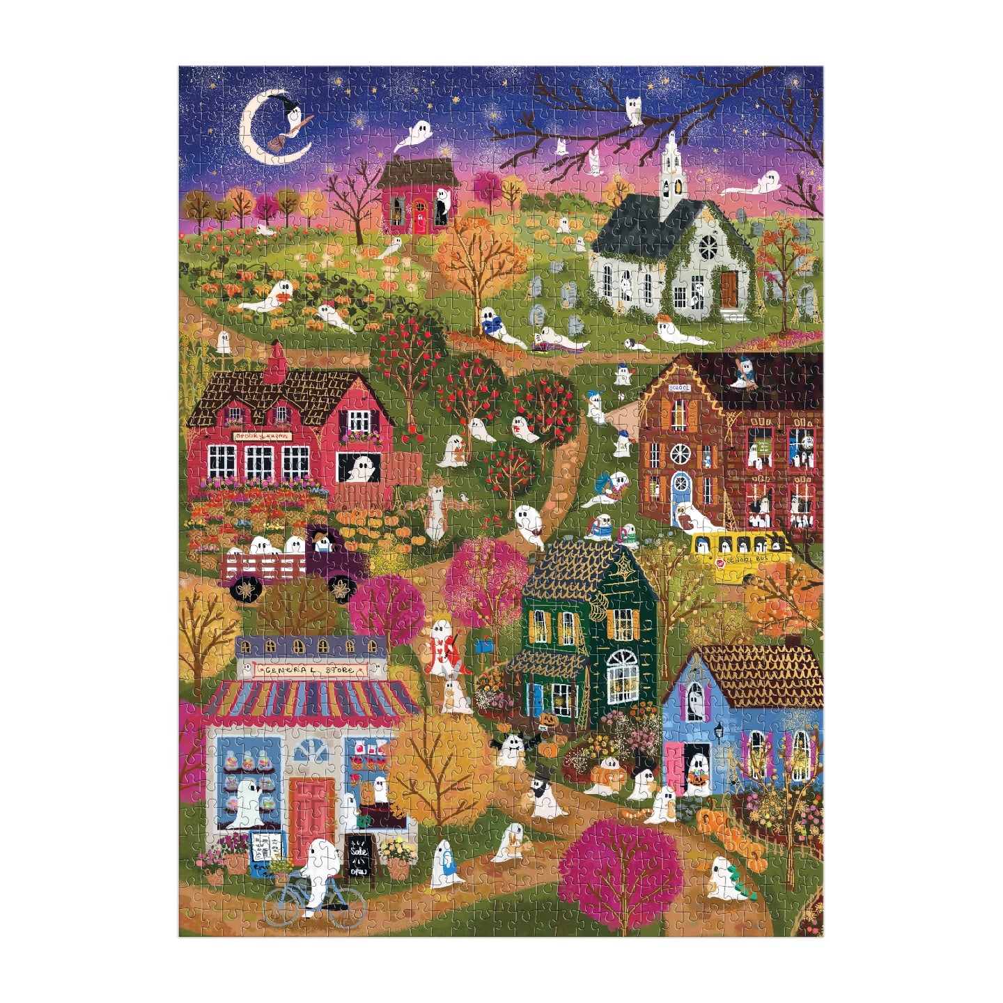 Joy Laforme Spooky Village 1000 Piece Foil Puzzle