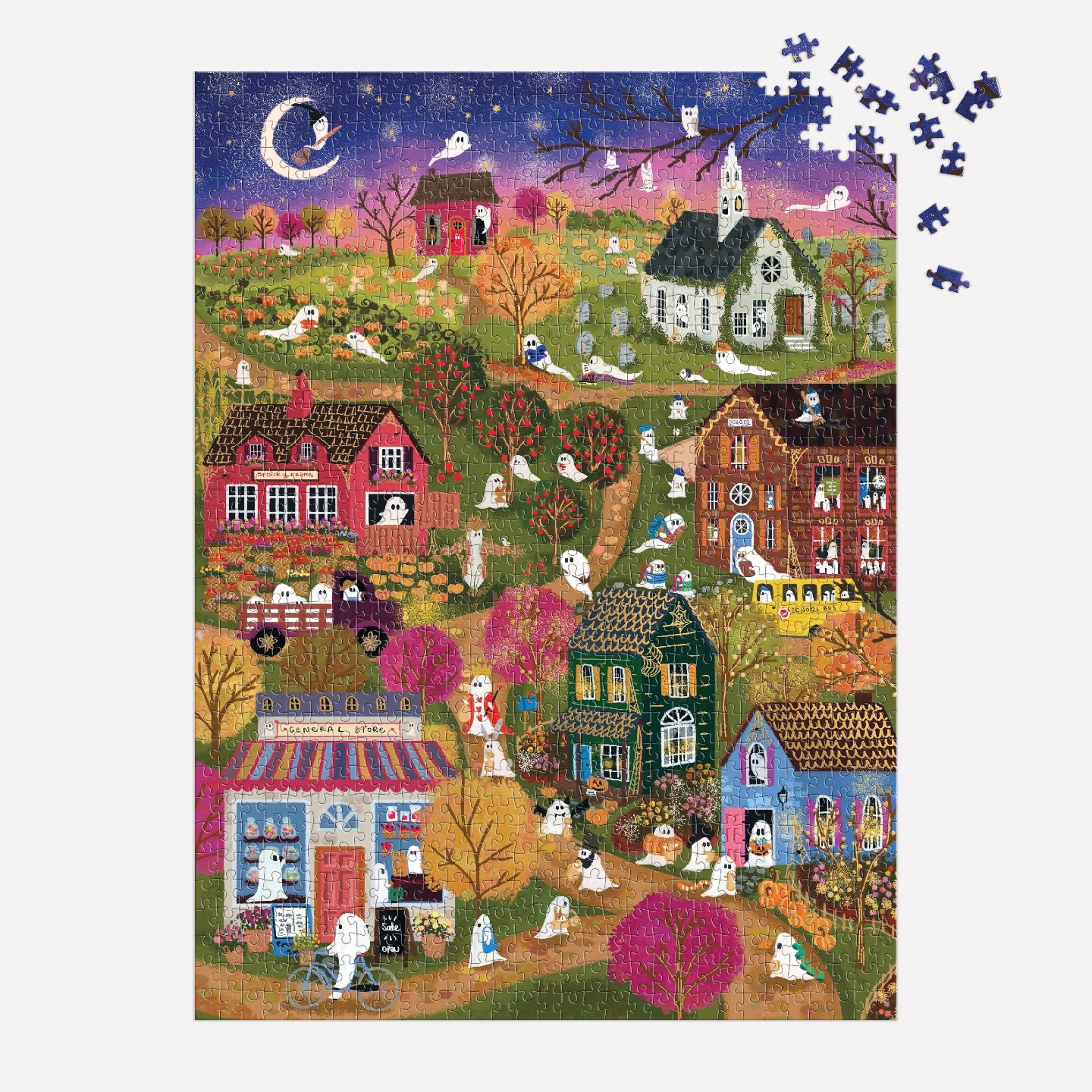 Joy Laforme Spooky Village 1000 Piece Foil Puzzle