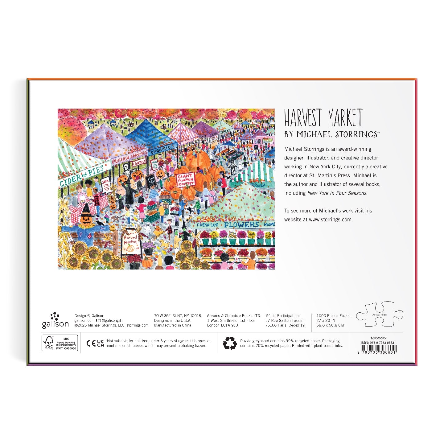 Michael Storrings Harvest Market 1000 Piece Puzzle