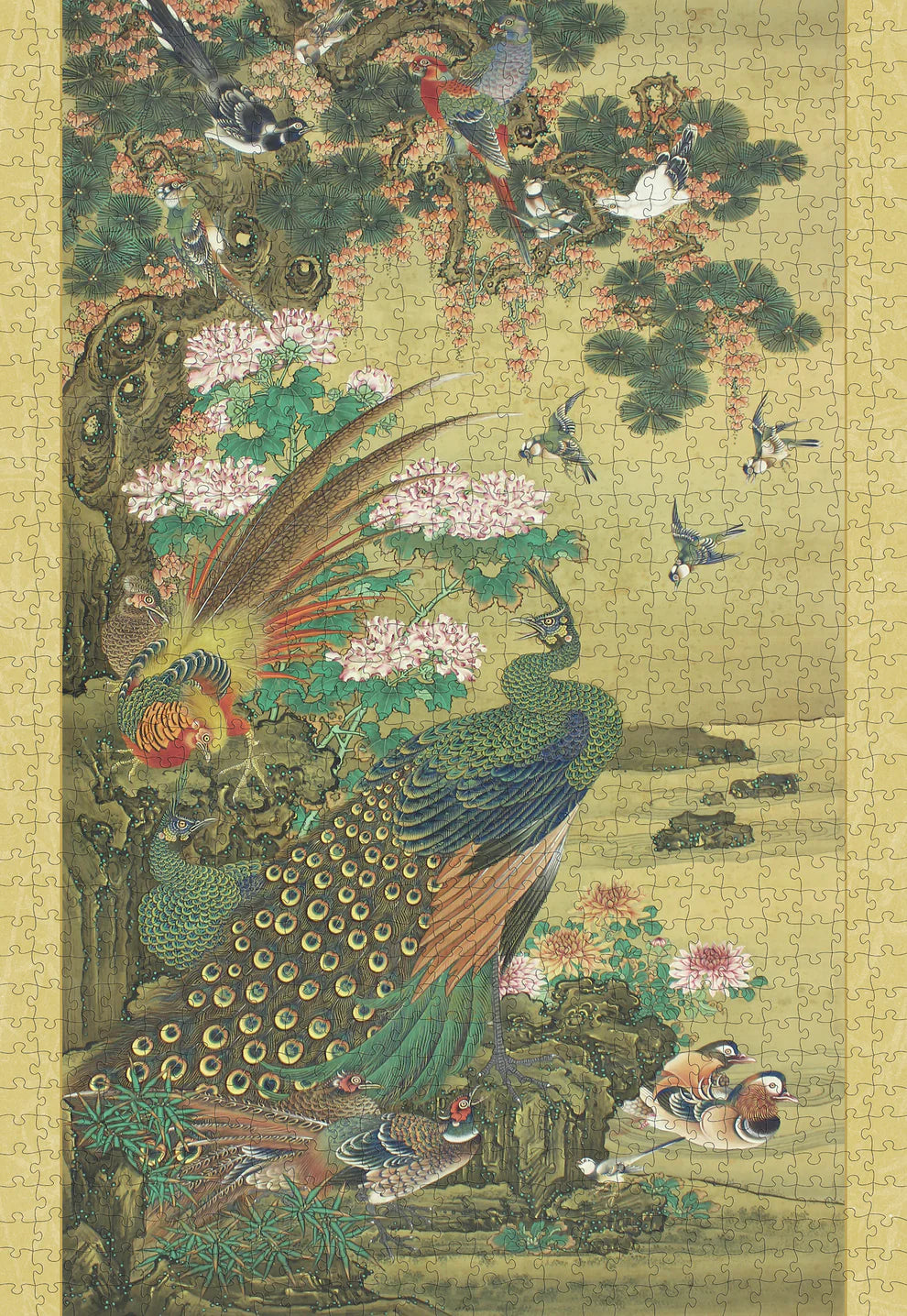 Birds & Flowers: Japanese Hanging Scroll 1000-Piece Jigsaw Puzzle