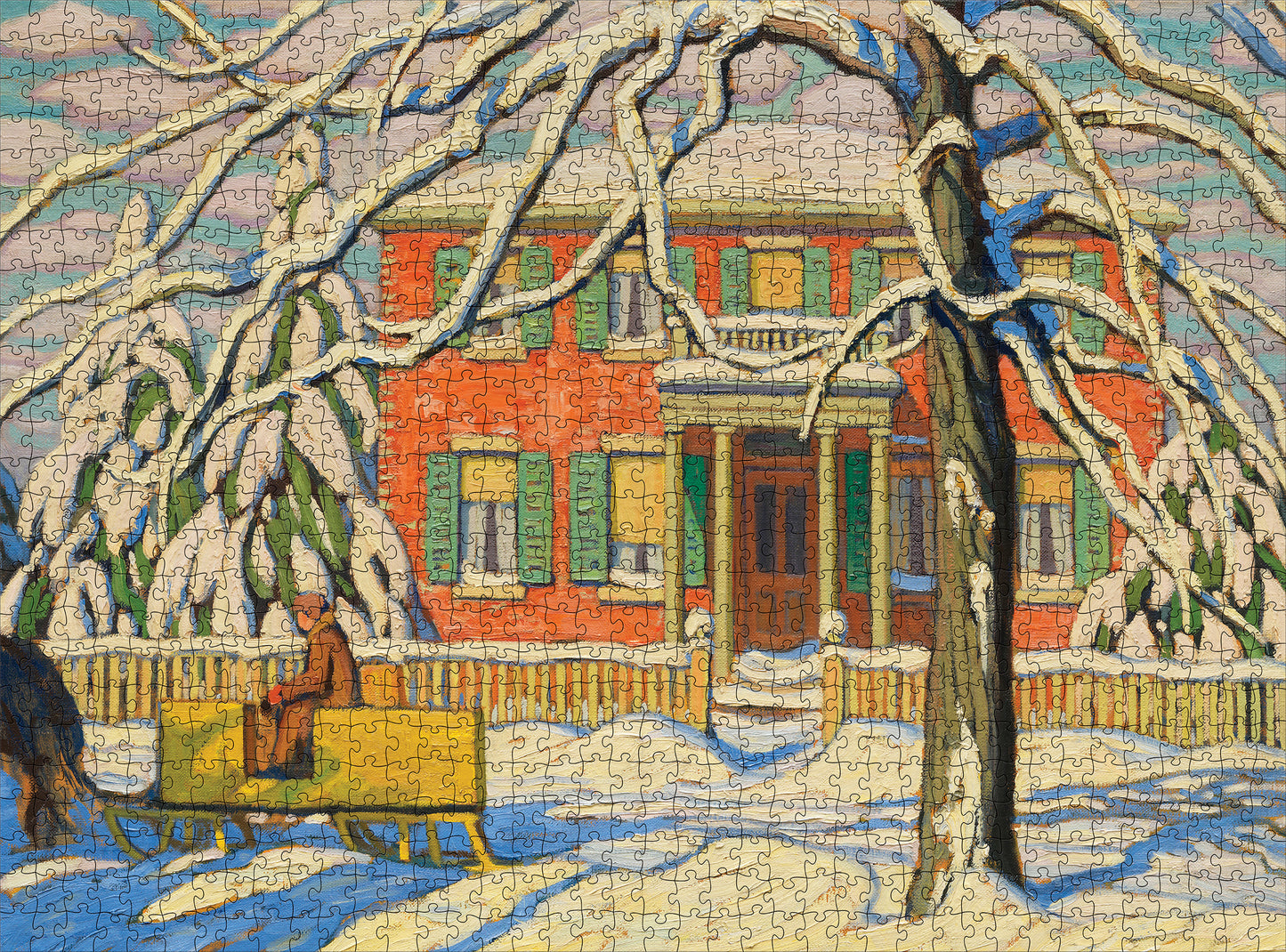 Lawren S. Harris Red House and Yellow Sleigh 1000-Piece Jigsaw Puzzle