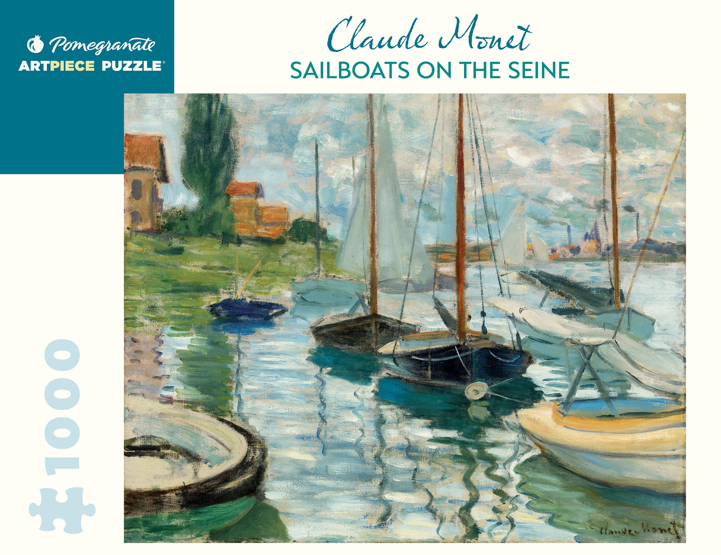 Claude Monet Sailboats on the Seine 1000-Piece Jigsaw Puzzle