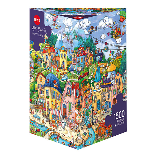 Happytown, Rita Berman, 1500 Pieces Puzzle