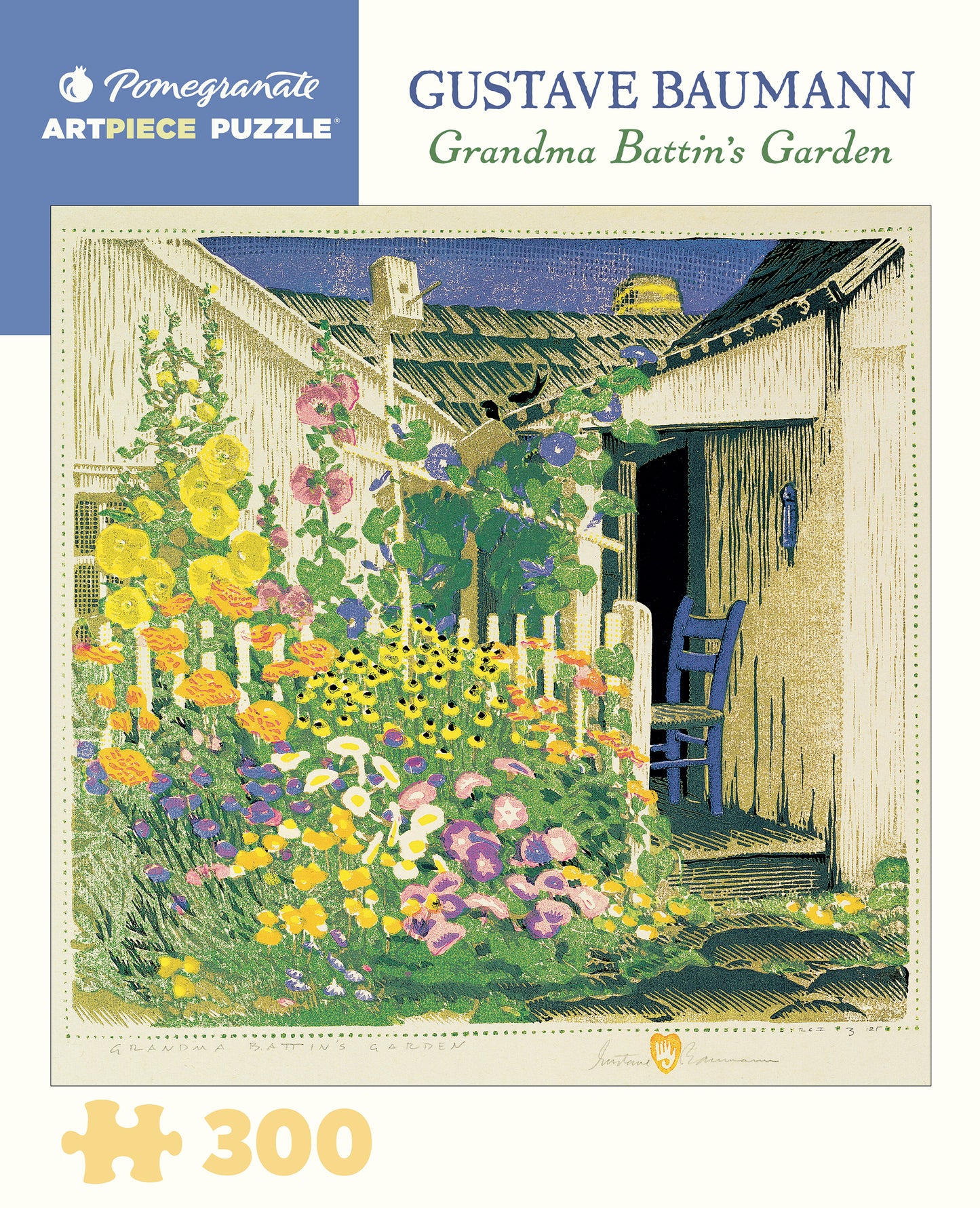 Gustave Baumann Grandma Battin's Garden 300-Piece Jigsaw Puzzle