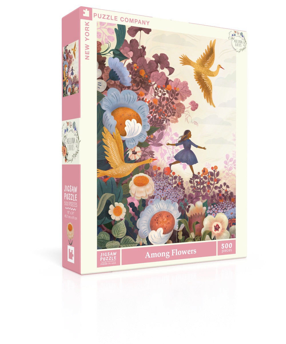 Among Flowers 500 Piece Jigsaw Puzzle