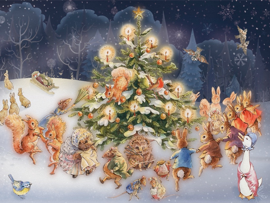 Around the Christmas Tree 500 Piece Jigsaw Puzzle