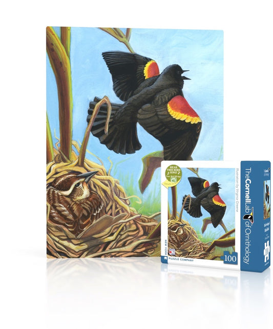 Red-winged Blackbird Mini 100 Piece Mini Puzzle