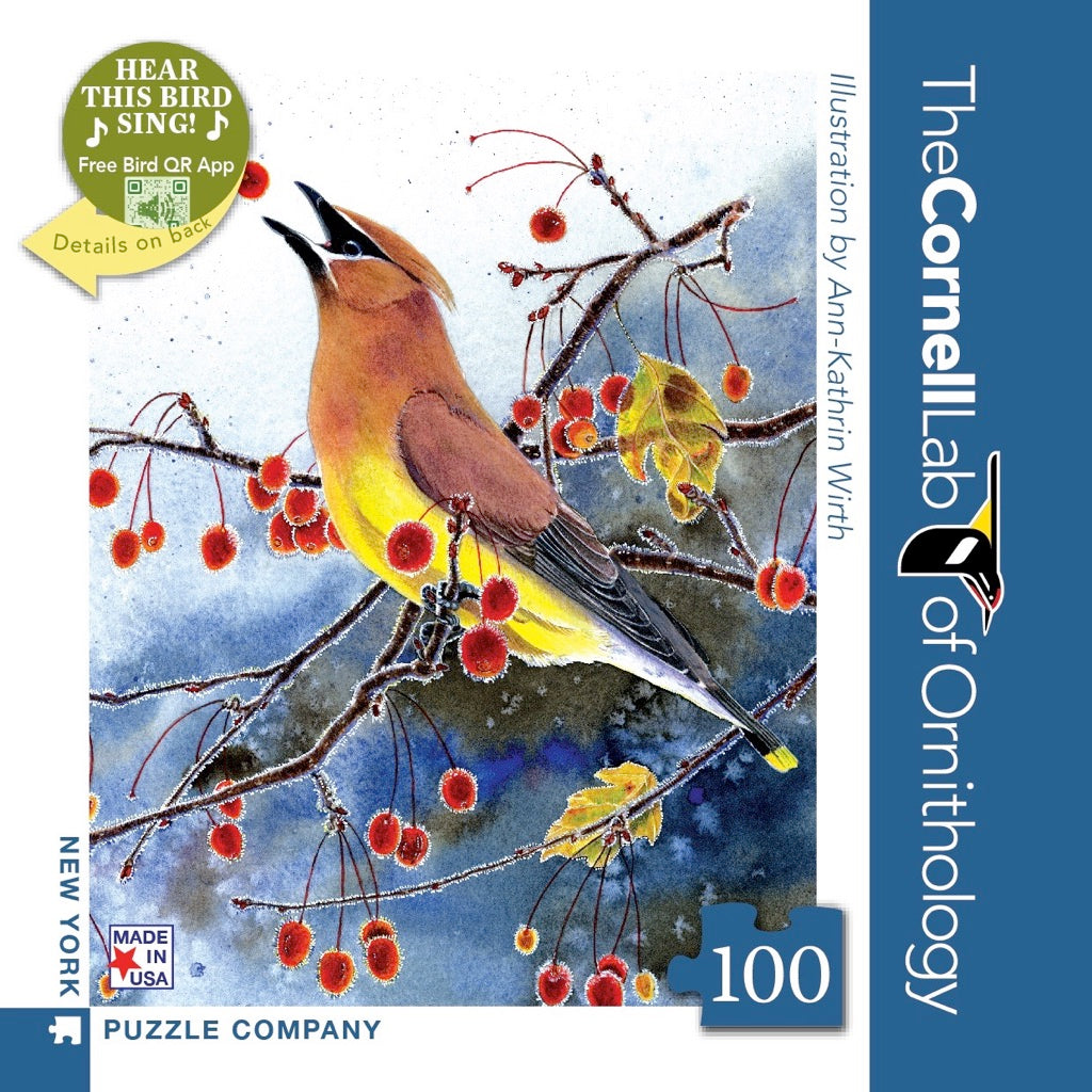 Cedar Waxwing Mini 100 Piece Mini Puzzle