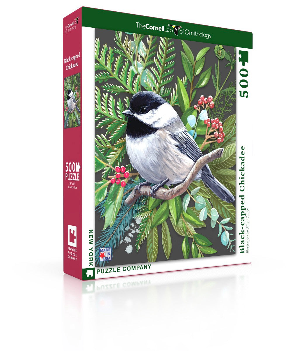 Black-capped Chickadee 500 Piece Jigsaw Puzzle