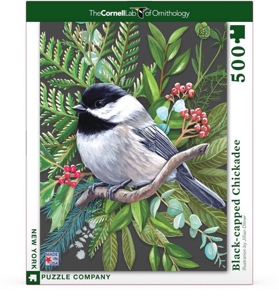 Black-capped Chickadee 500 Piece Jigsaw Puzzle