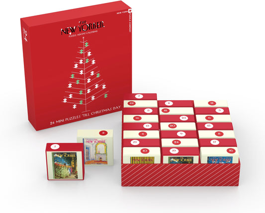New Yorker Advent Calendar Set of 24 Mini Puzzles