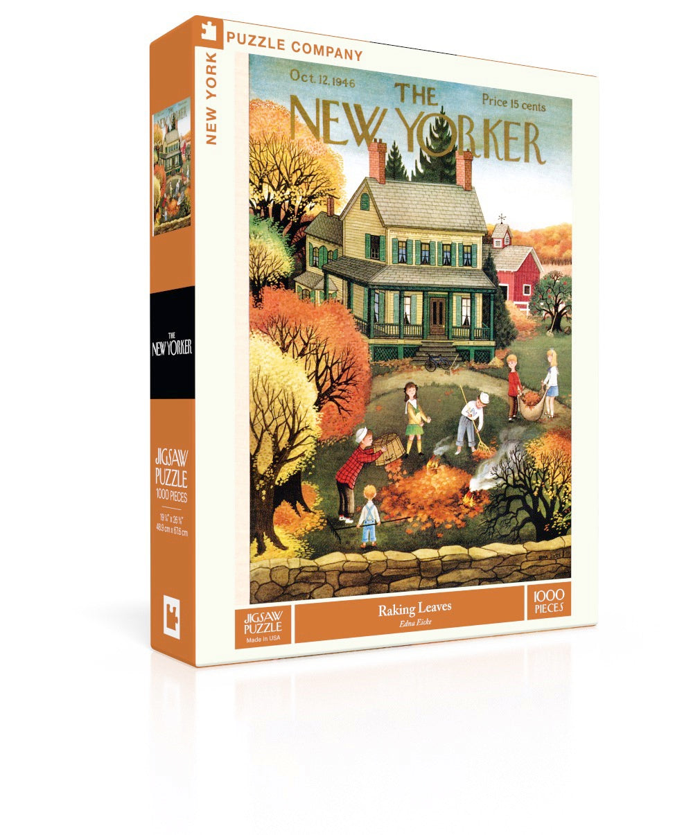 Raking Leaves 1000 Piece Jigsaw Puzzle