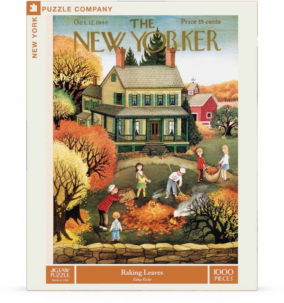 Raking Leaves 1000 Piece Jigsaw Puzzle