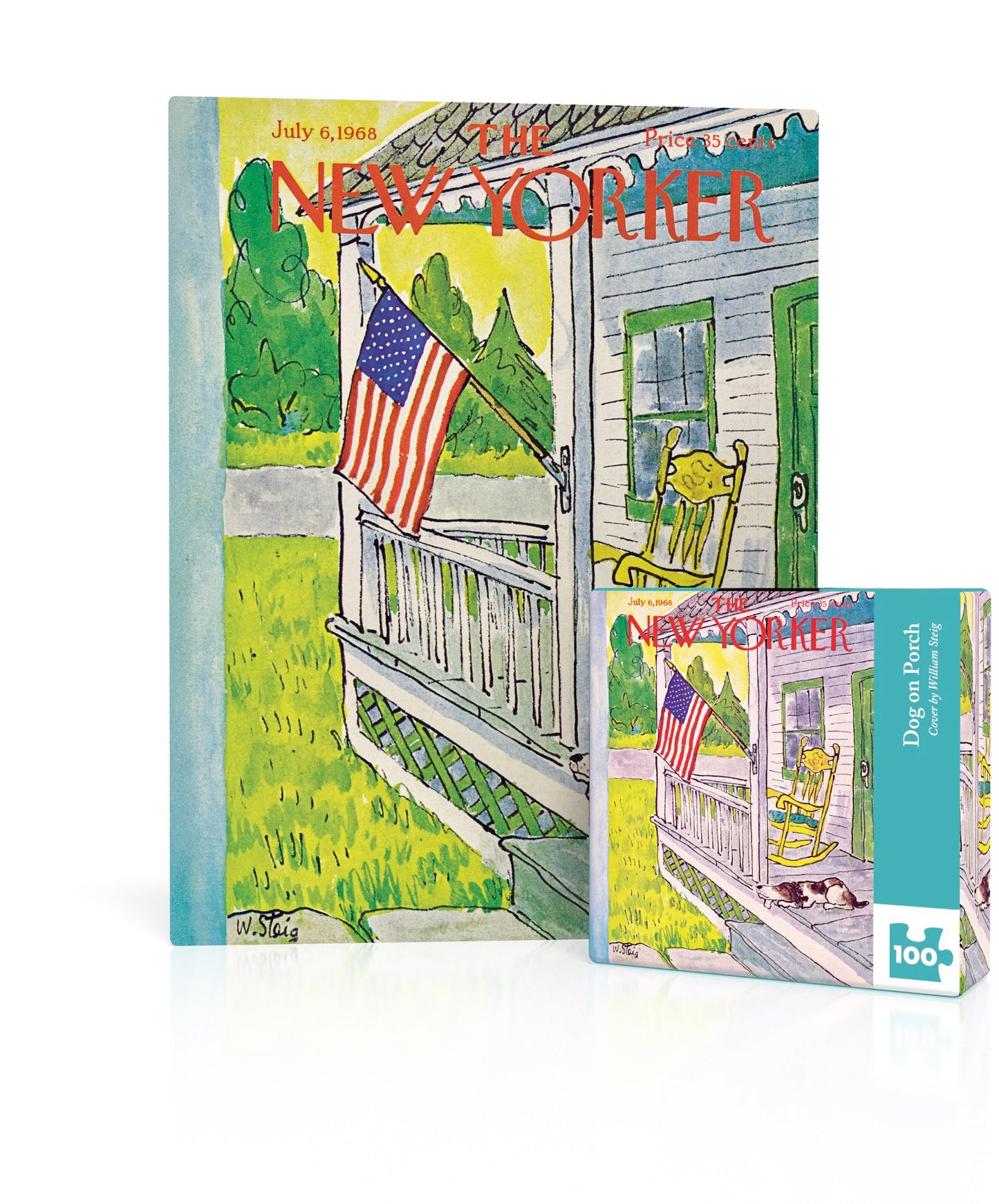 Dog on Porch Mini 100 Piece Mini Puzzle