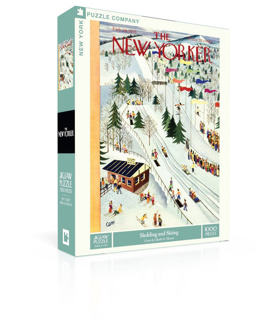 Sledding and Skiing 1000 Piece Jigsaw Puzzle
