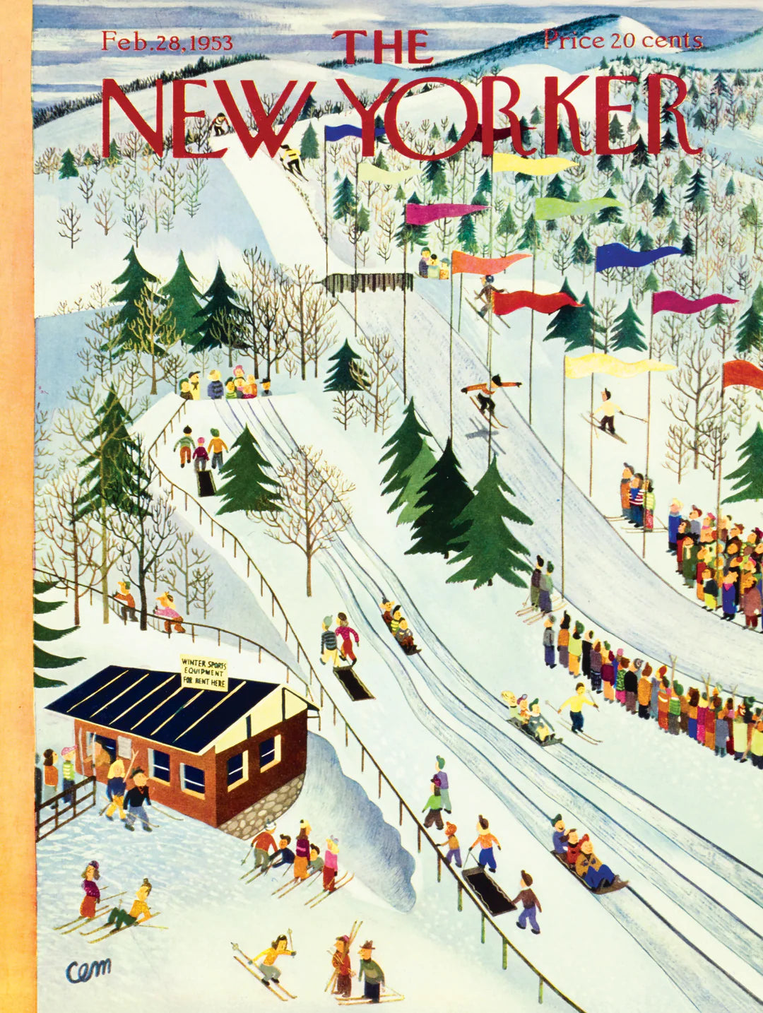 Sledding and Skiing 1000 Piece Jigsaw Puzzle