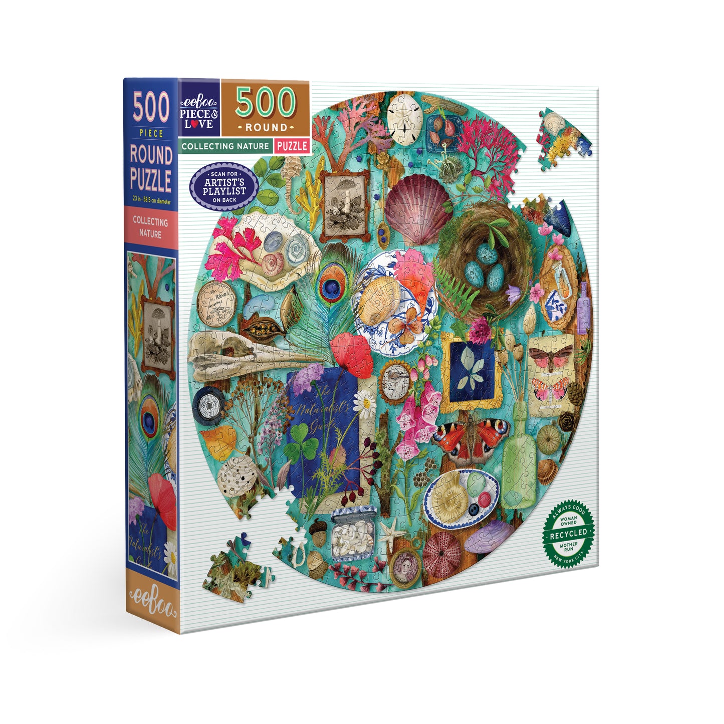 Collecting Nature 500 Piece Round Puzzle