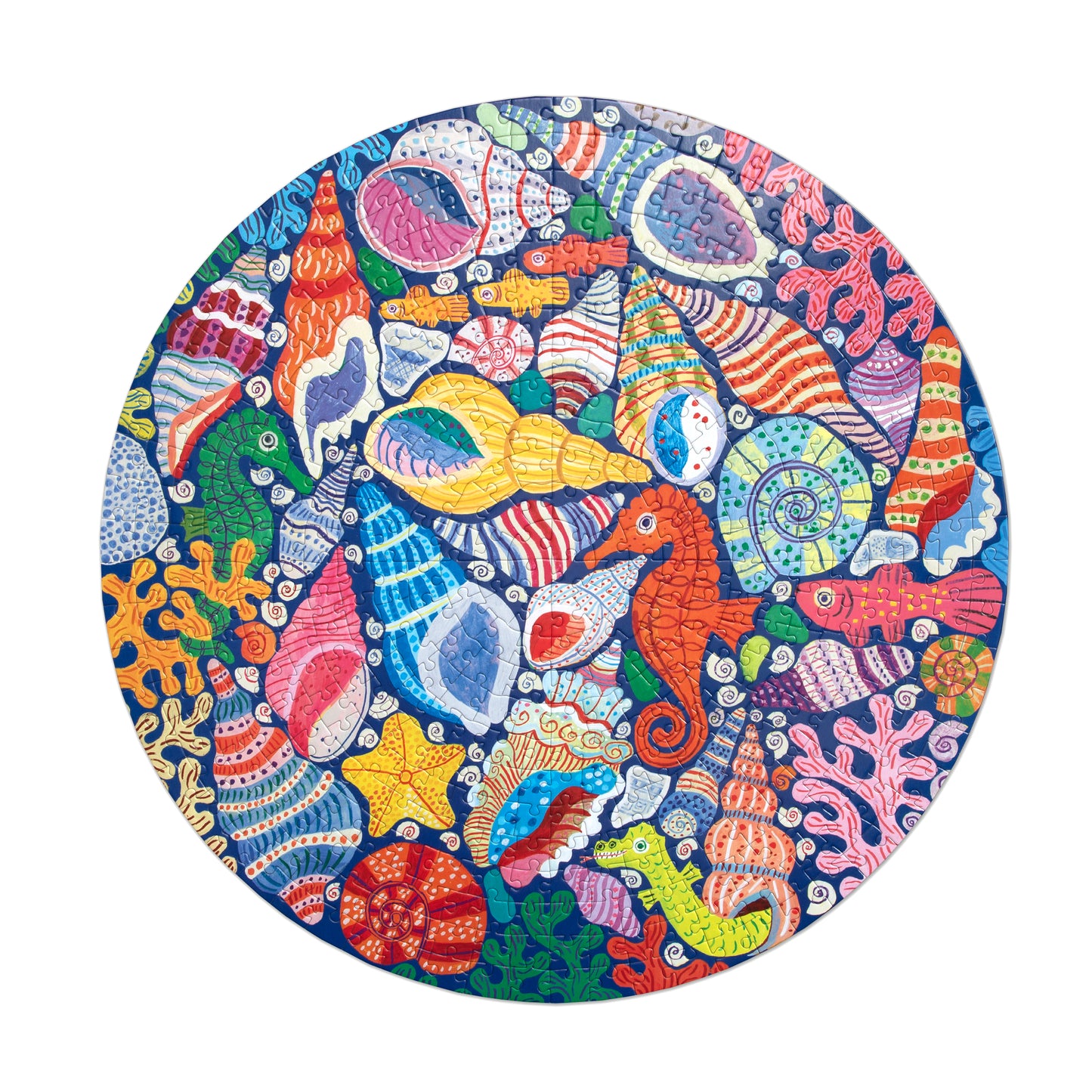 Seahorses, Shells & Coral 500 Round Puzzle