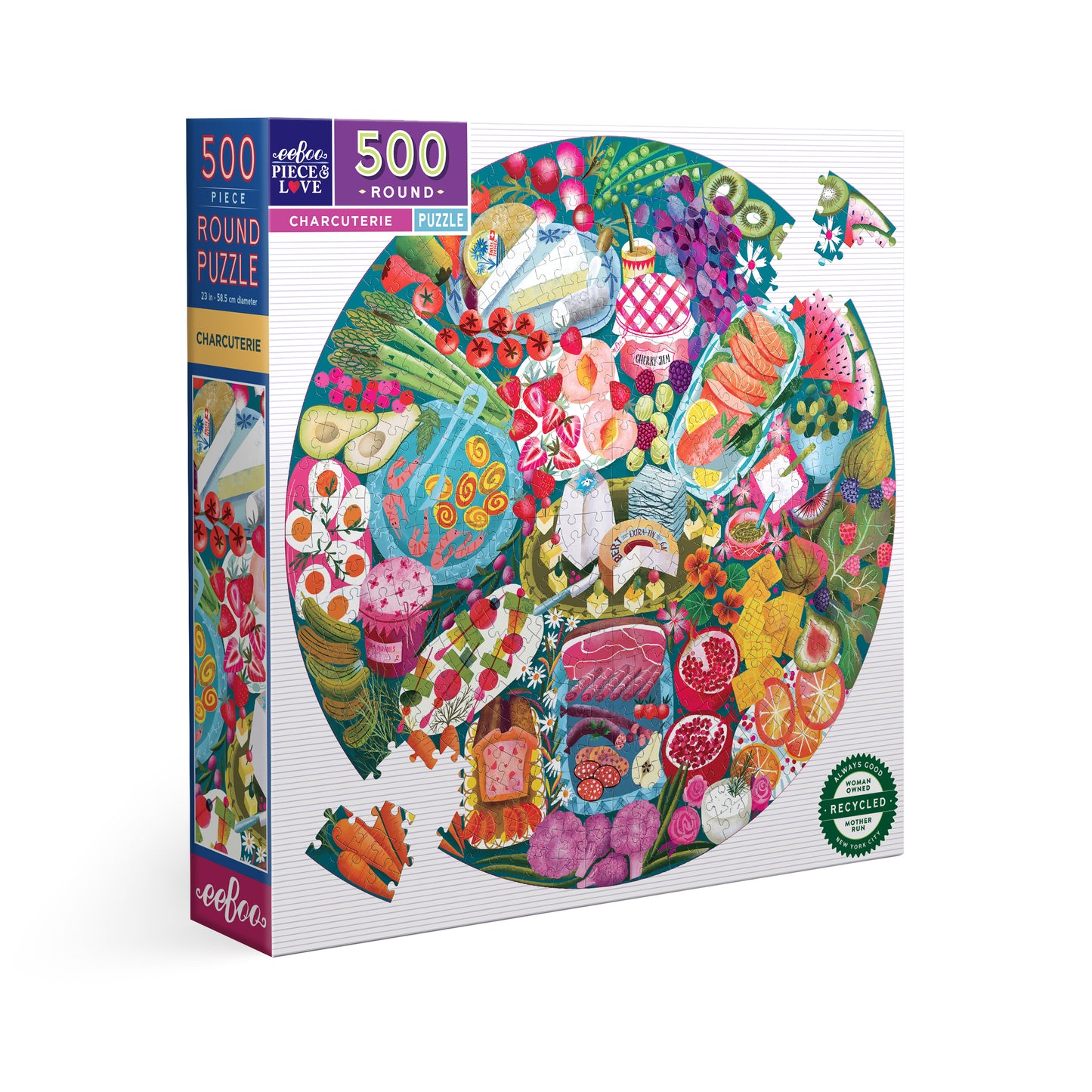 Charcuterie 500 Piece Round Puzzle