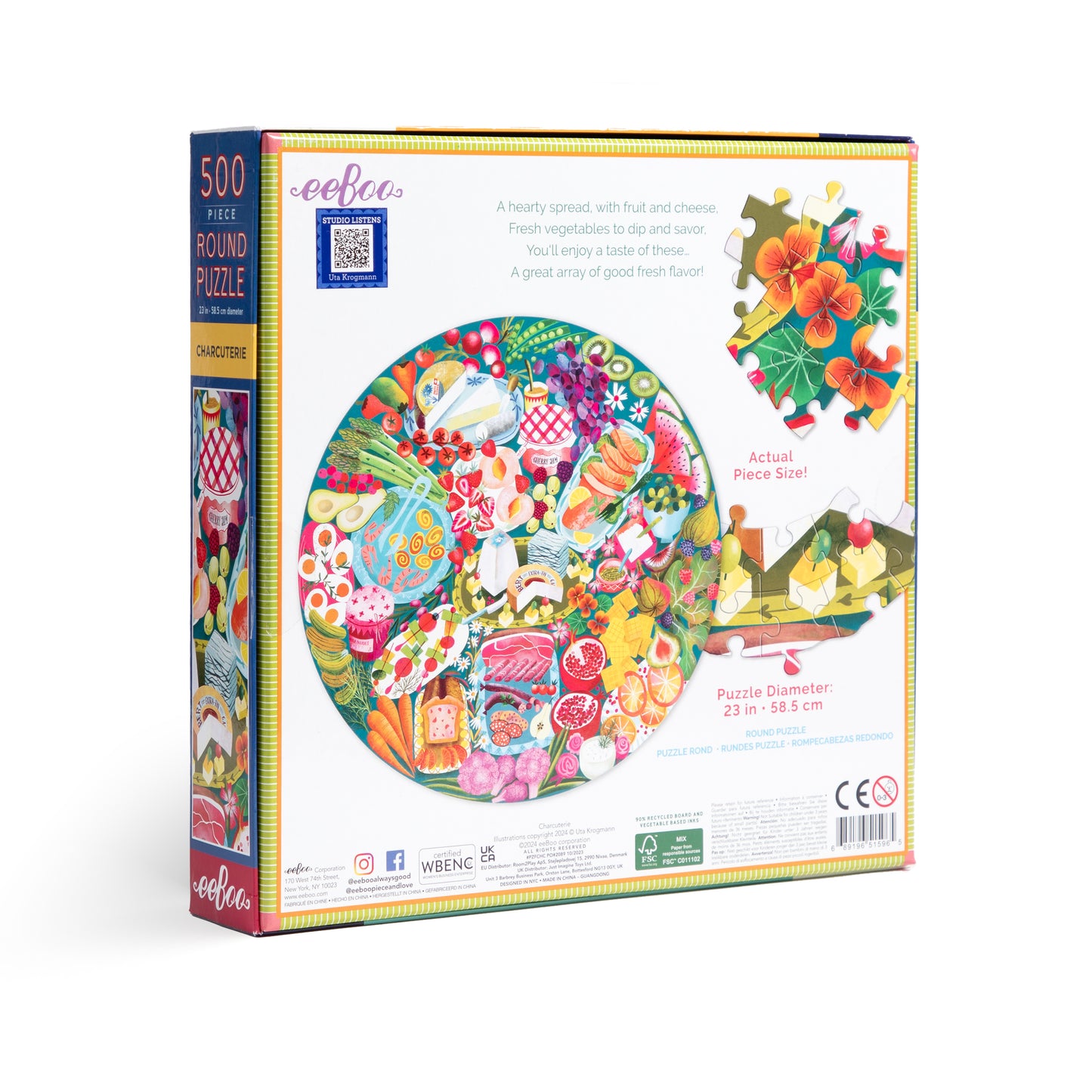 Charcuterie 500 Piece Round Puzzle