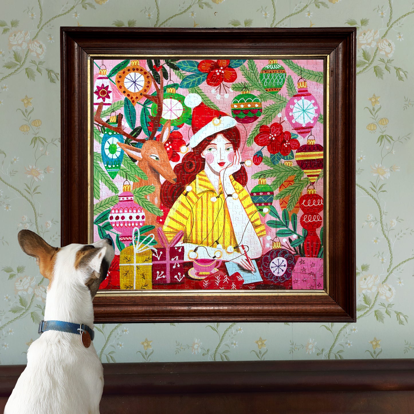 Ms. Santa's Reindeer 500 Piece Square Puzzle