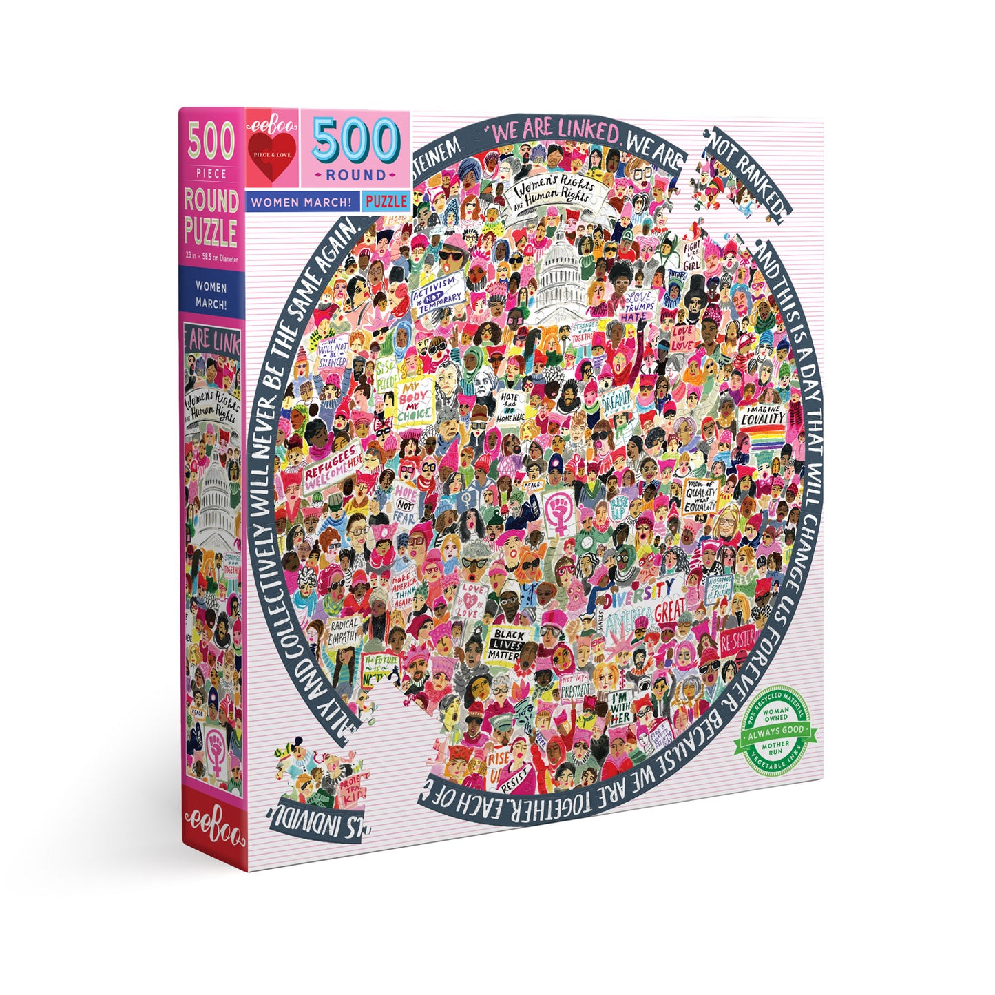 Women March! 500 Piece Round Puzzle