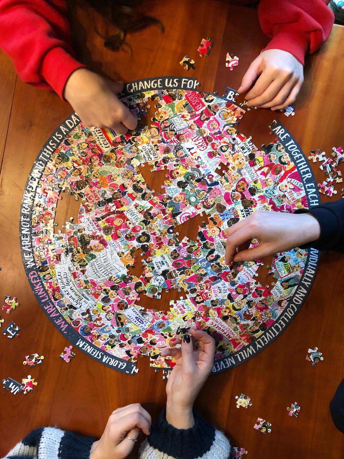 Women March! 500 Piece Round Puzzle