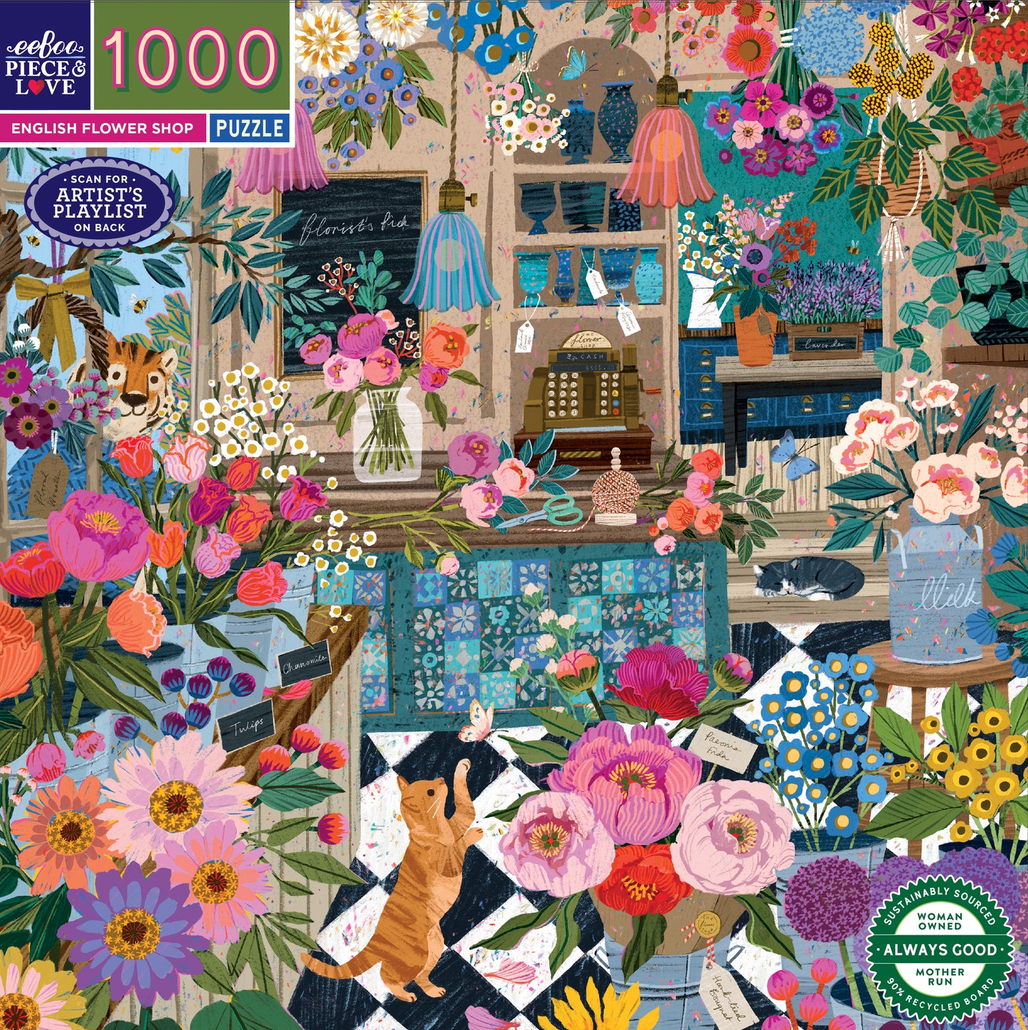 English Flower Shop 1000 Piece Puzzle